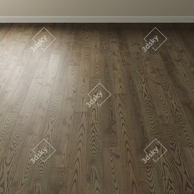 Riviera Gray Ash Chevron Parquet 3D model image 3