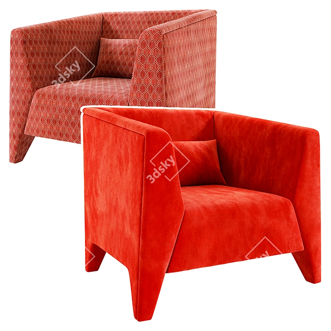 Sophisticated Smania Abby Armchair 3D model image 1