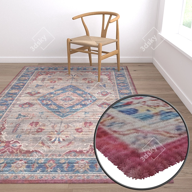 Premium Carpet Set: High-Quality Textures, 3 Variants 3D model image 5