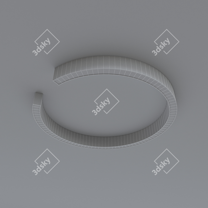 Geometric Circle Ring Light 3D model image 2