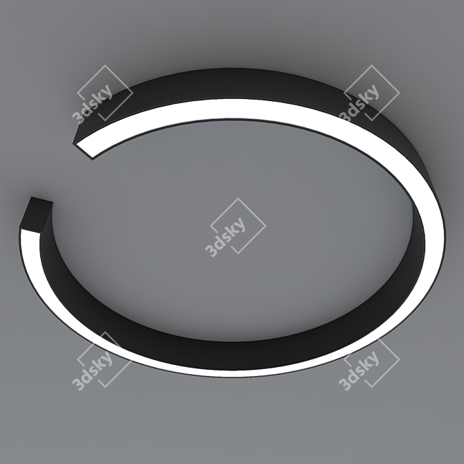 Geometric Circle Ring Light 3D model image 3