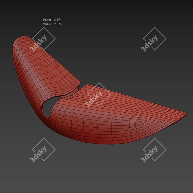 Stylish Cowrie Rocker: Versatile Design 3D model image 4