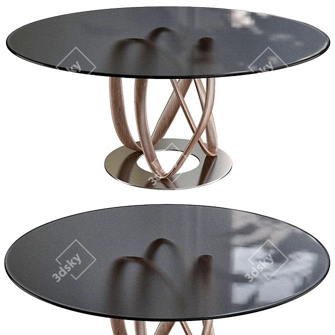 Elegant Oliver Dining Table 3D model image 1