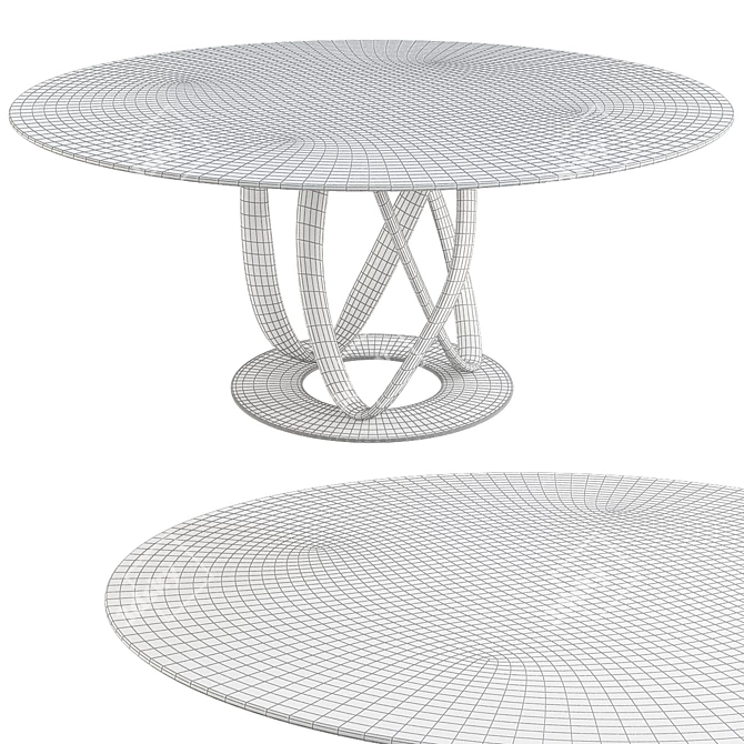 Elegant Oliver Dining Table 3D model image 2