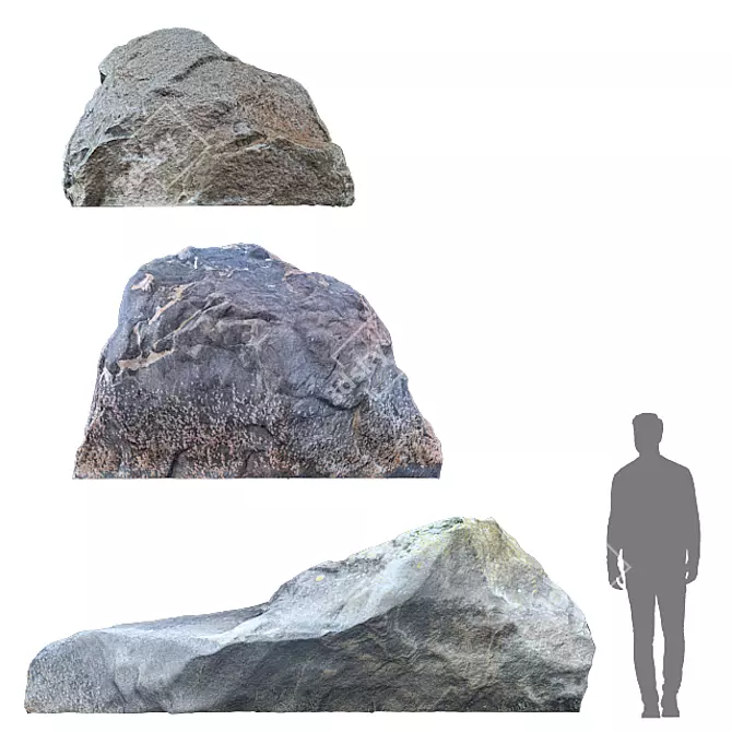 Beach Rocks Collection: Photorealistic 3D Models 3D model image 3