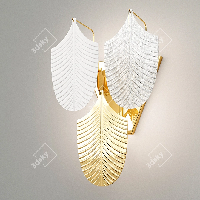 Golden Glow Wall Sconce 3D model image 5