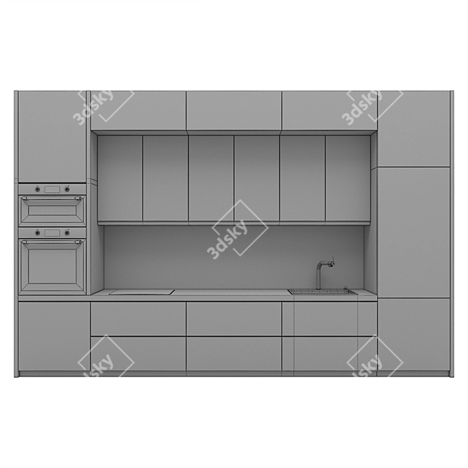 Modern Kitchen Set | 3D Model 3D model image 5