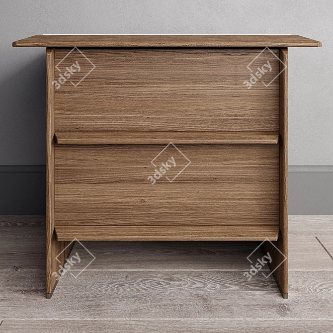 Elegant Tamok Night Stand: Customizable Texture & Stunning Design 3D model image 1