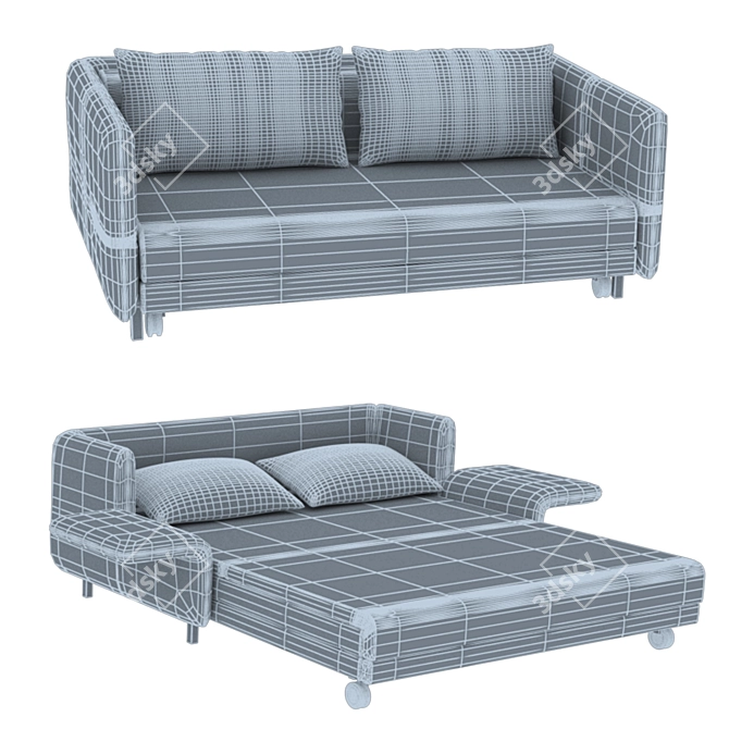 Transforming Elegance: Giulio Manzoni Sofa Bed 3D model image 2