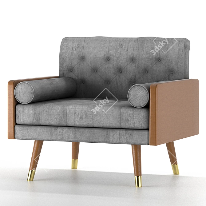 Elegant Eugene Club Chair 3D model image 1