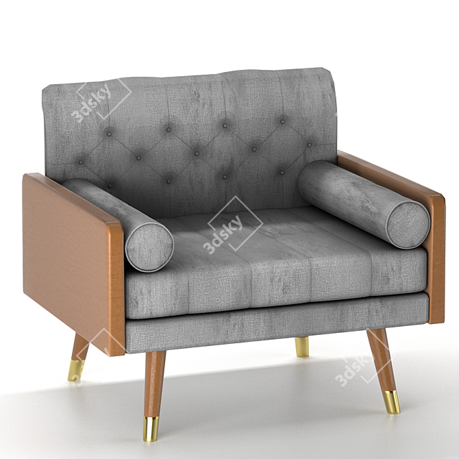 Elegant Eugene Club Chair 3D model image 5