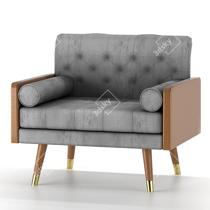 Elegant Eugene Club Chair 3D model image 6