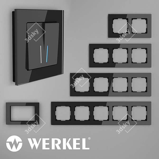 OM Glass Frames - Werkel Favorit (Black) 3D model image 1