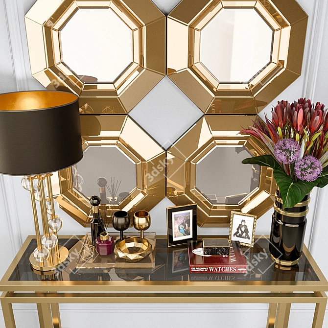 Gilded Console: Palmer by Eichholtz 3D model image 3