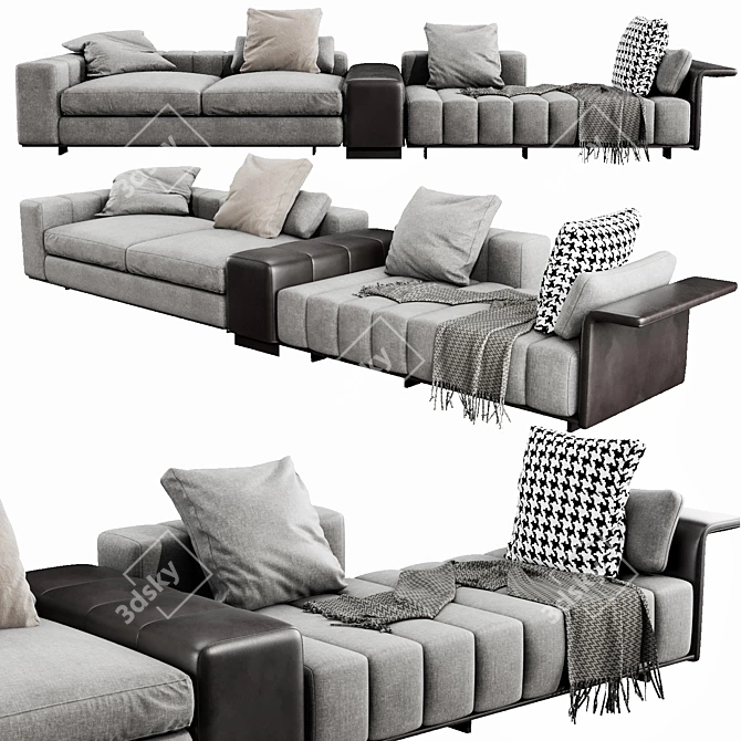 Elegant Minotti Freeman Sofa 3D model image 1