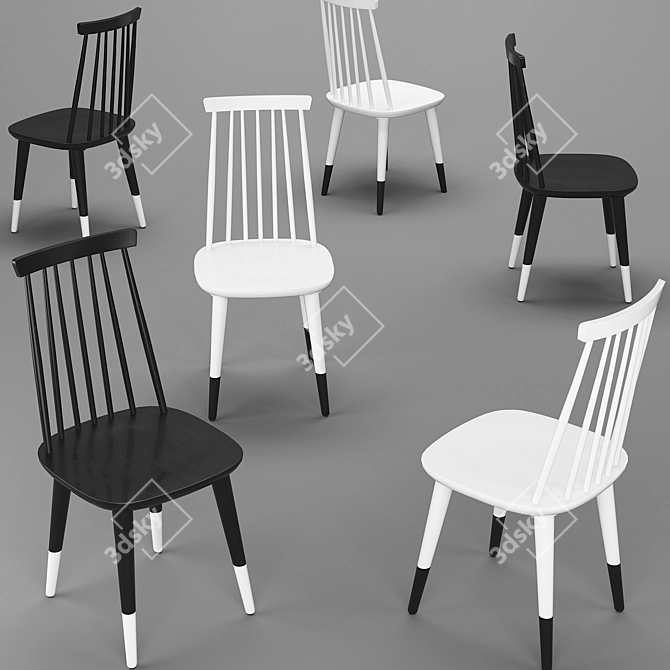 Modern Dining Chair Set 2013 3D model image 4