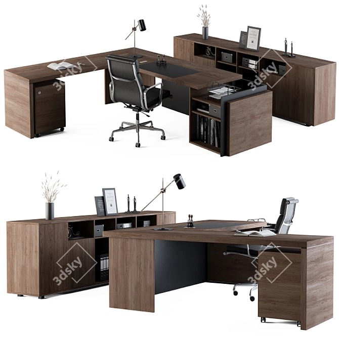Executive Workspace Collection 3D model image 3
