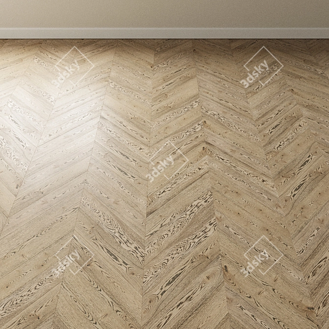 Antique Patina Oak Parquet: Inspire Your Space 3D model image 3