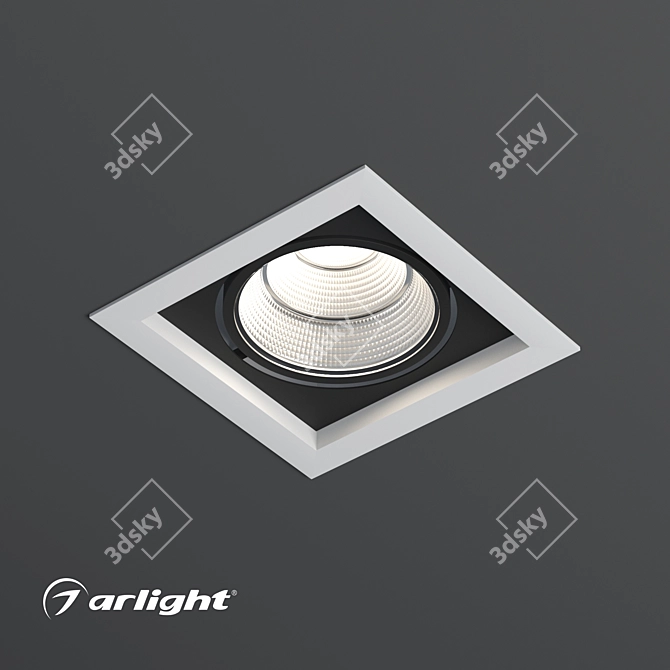 Adjustable 25W Recessed Spotlight 3D model image 1