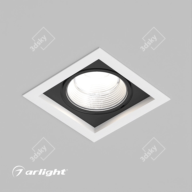 Adjustable 25W Recessed Spotlight 3D model image 4