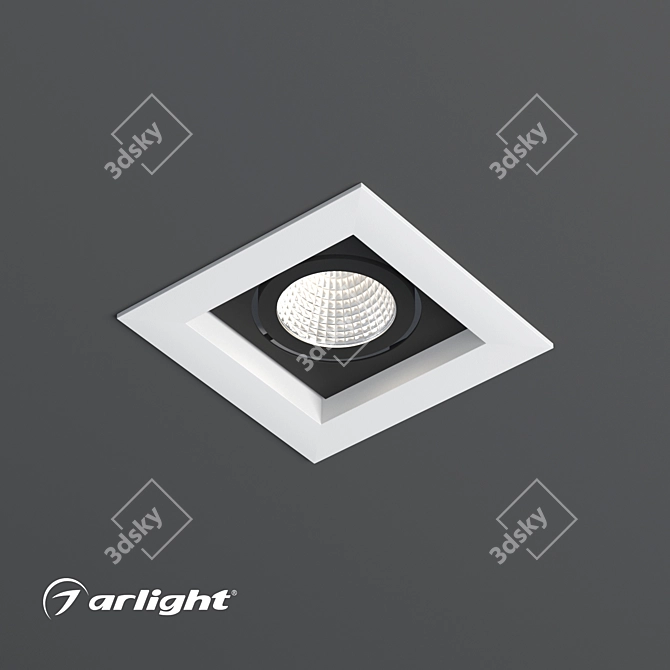 Adjustable Accent LED Recessed Luminaire 3D model image 1