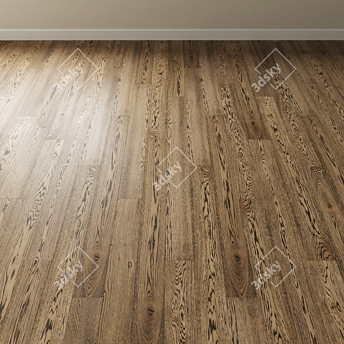 French Tapestry Gray Oak Parquet 3D model image 2
