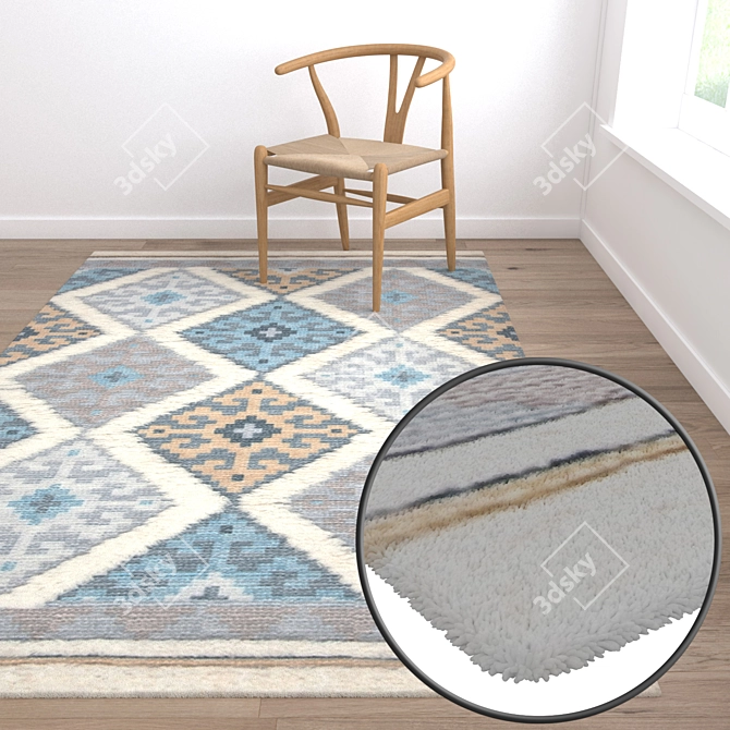 High-Quality Carpets Set 3D model image 5