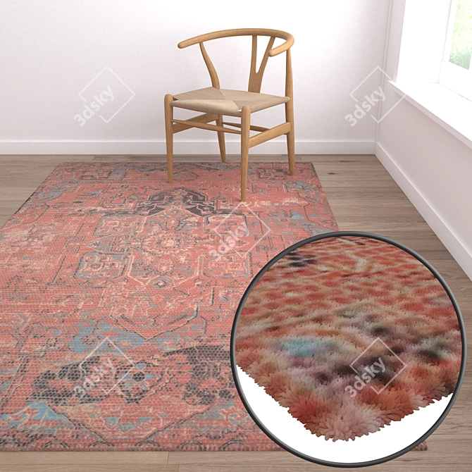 Versatile Carpets Set - High-Quality Textures 3D model image 5