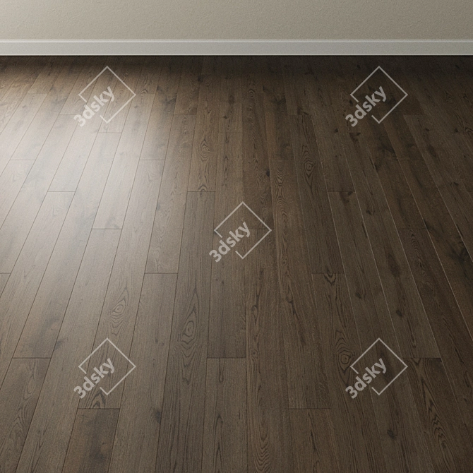 Marseille Gray Oak Parquet: Artistry & Craftsmanship 3D model image 2