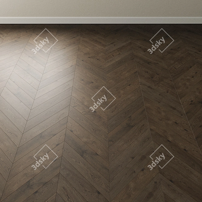 Marseille Gray Oak Parquet: Artistry & Craftsmanship 3D model image 3