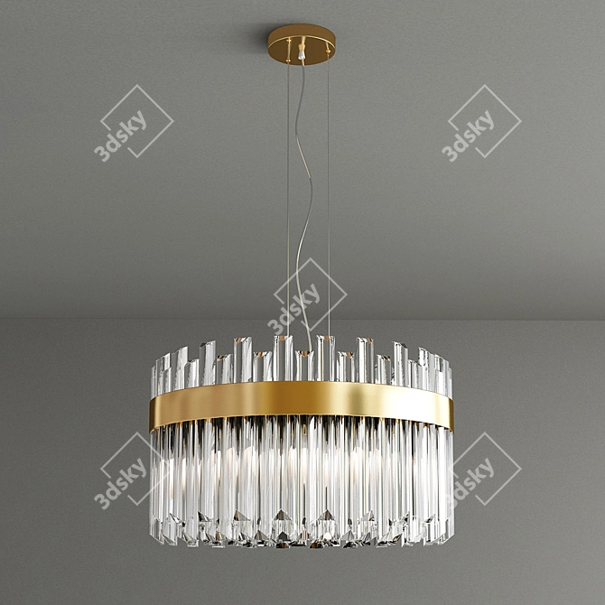 Modern Elegance Pendant Chandelier 3D model image 1