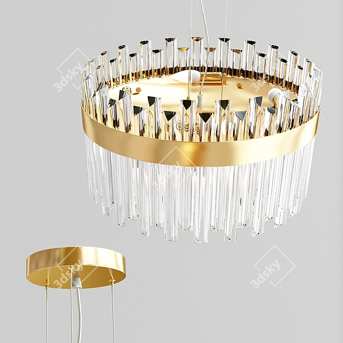 Modern Elegance Pendant Chandelier 3D model image 2