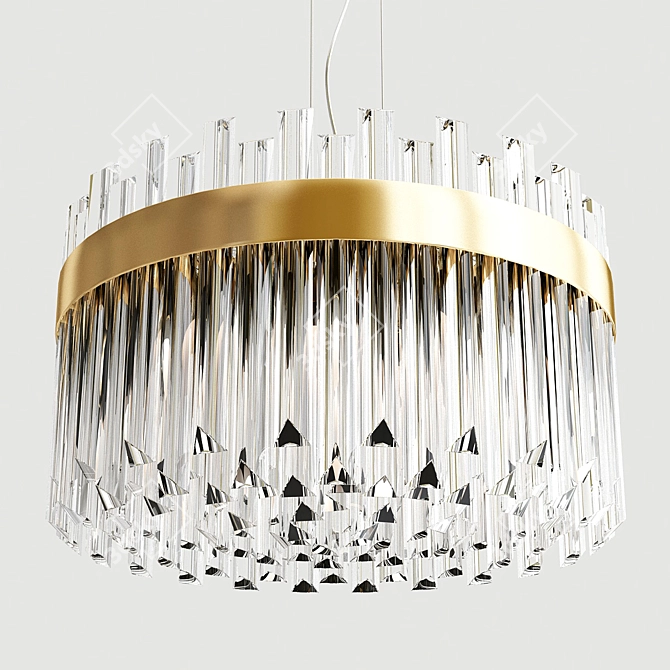 Modern Elegance Pendant Chandelier 3D model image 4