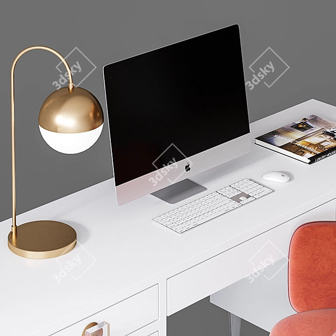 Stylish CB2 & Anthropologie Office Set 3D model image 3