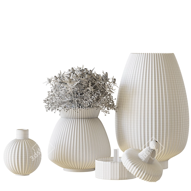 Title: Elegant Glass Vase 3D model image 3