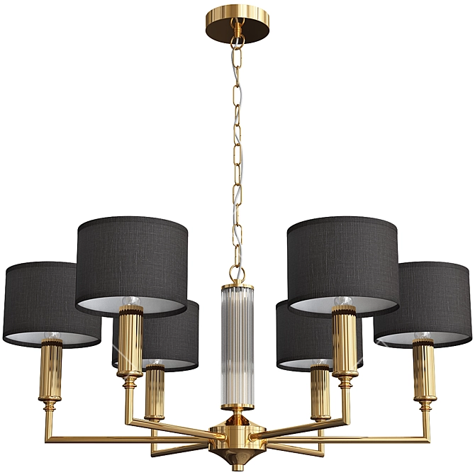 Elegant Laciness 6-Light Chandelier 3D model image 2