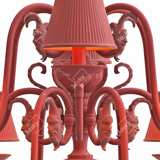 Elegant Bronze Chandelier: La Chapelle 3D model image 4