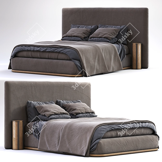 Bonaldo Tonight Double Bed 3D model image 1