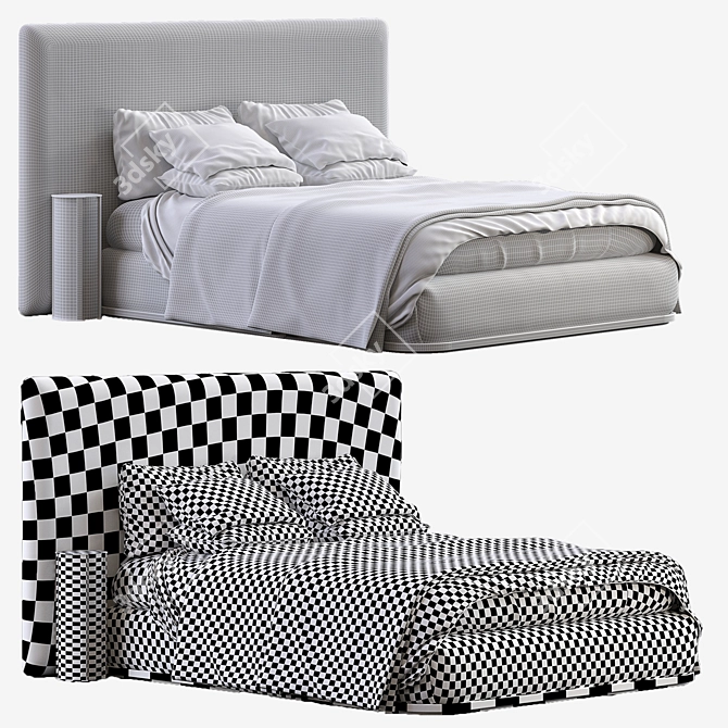 Bonaldo Tonight Double Bed 3D model image 3