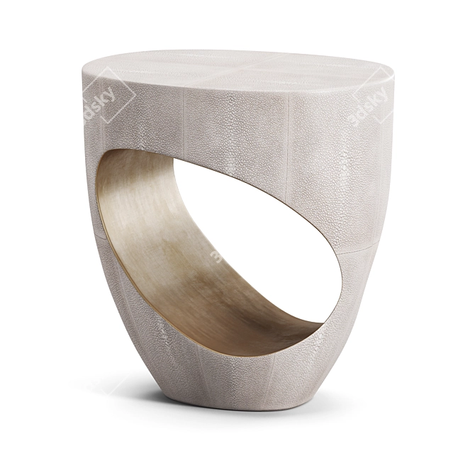 Elegant Eclipse Stool: Augousti Chair 3D model image 1