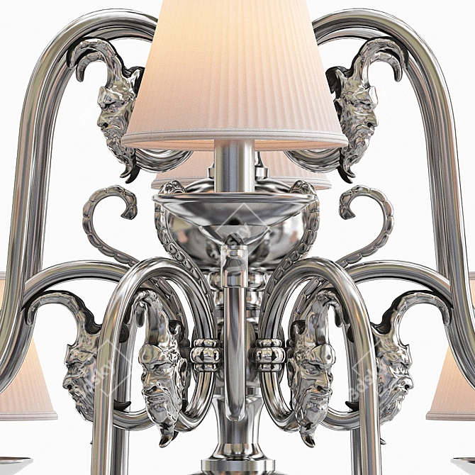 Elegant Eichholtz La Chapelle Silver Chandelier 3D model image 2