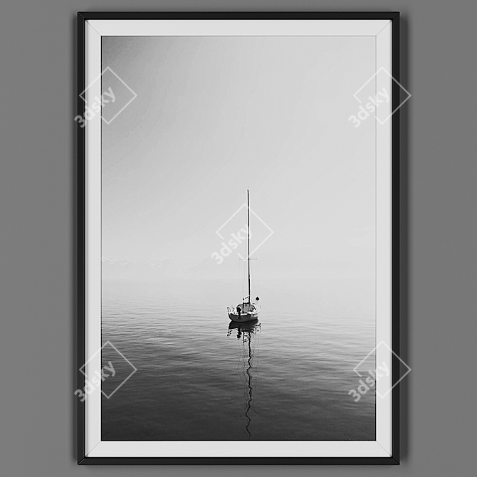 Black Framed Picture: 00032-30 3D model image 1