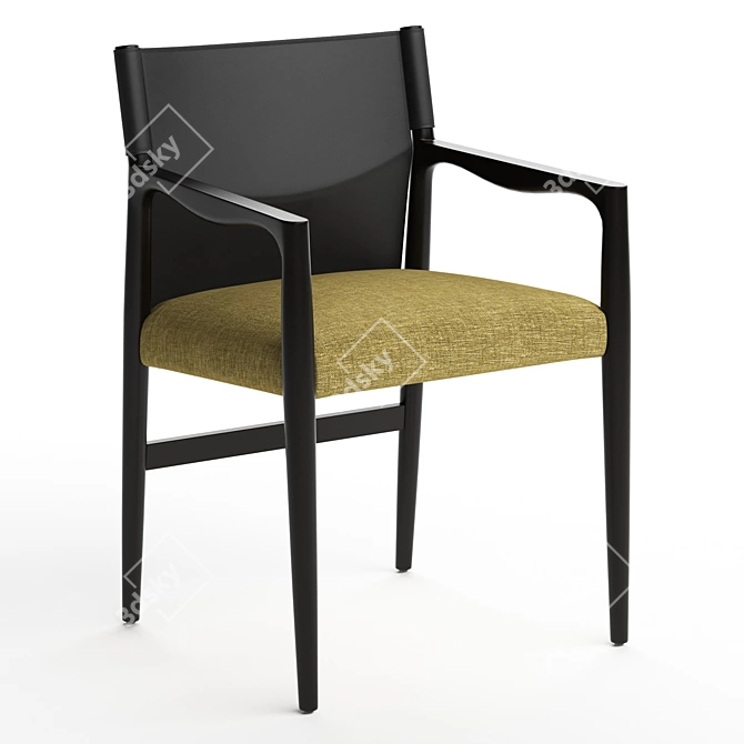 Elegant Sveva Chair: Porada Mastery 3D model image 1