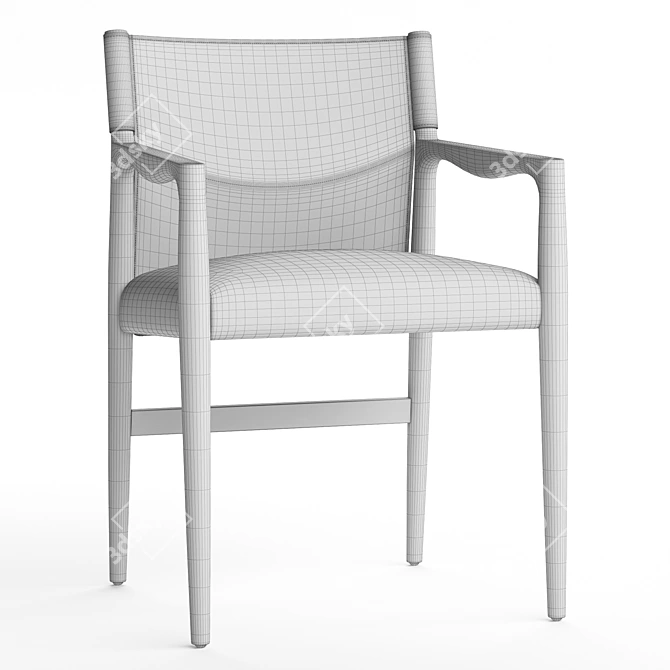 Elegant Sveva Chair: Porada Mastery 3D model image 5