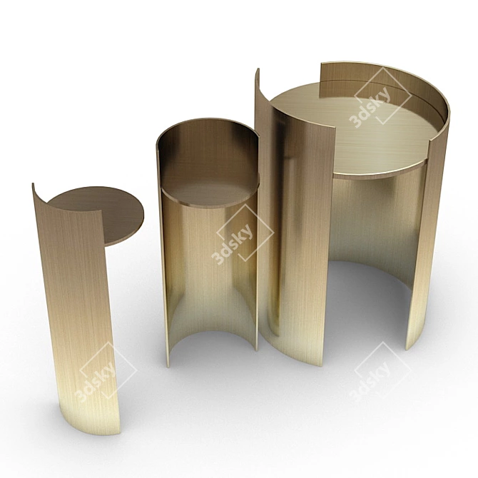 Bronze Resin Table 3D model image 1