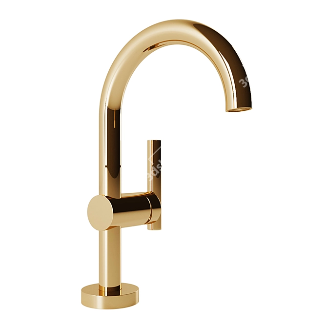 Sleek Spritz Single-Hole Faucet 3D model image 1