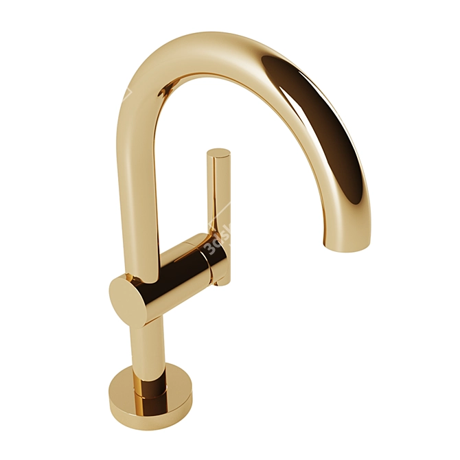 Sleek Spritz Single-Hole Faucet 3D model image 2