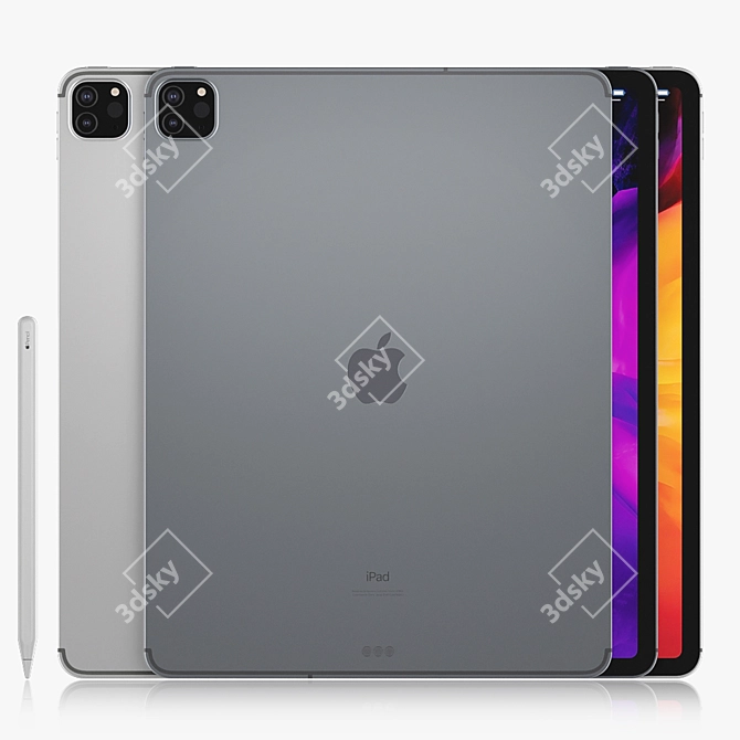  Apple iPad Pro 2020: Powerhouse on the Go 3D model image 1