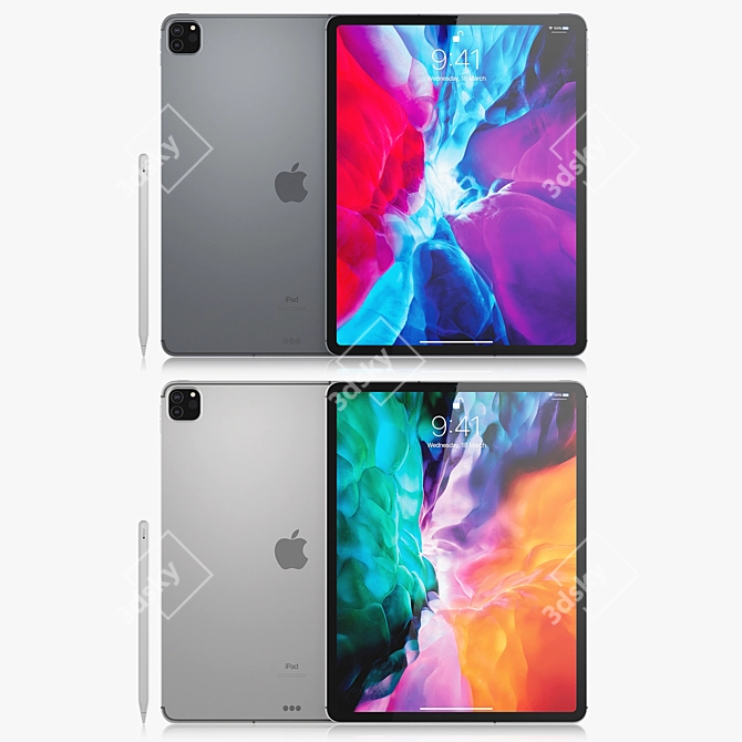  Apple iPad Pro 2020: Powerhouse on the Go 3D model image 2