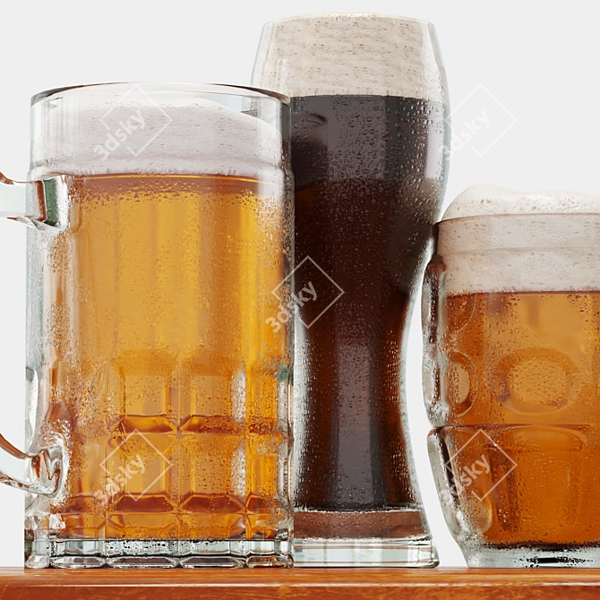 Sip in Style with Beer Mugs 3D model image 6